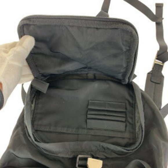 PRADA Tessuto Triangle Black Nylon Rucksack Backpack - Picture 6 of 9